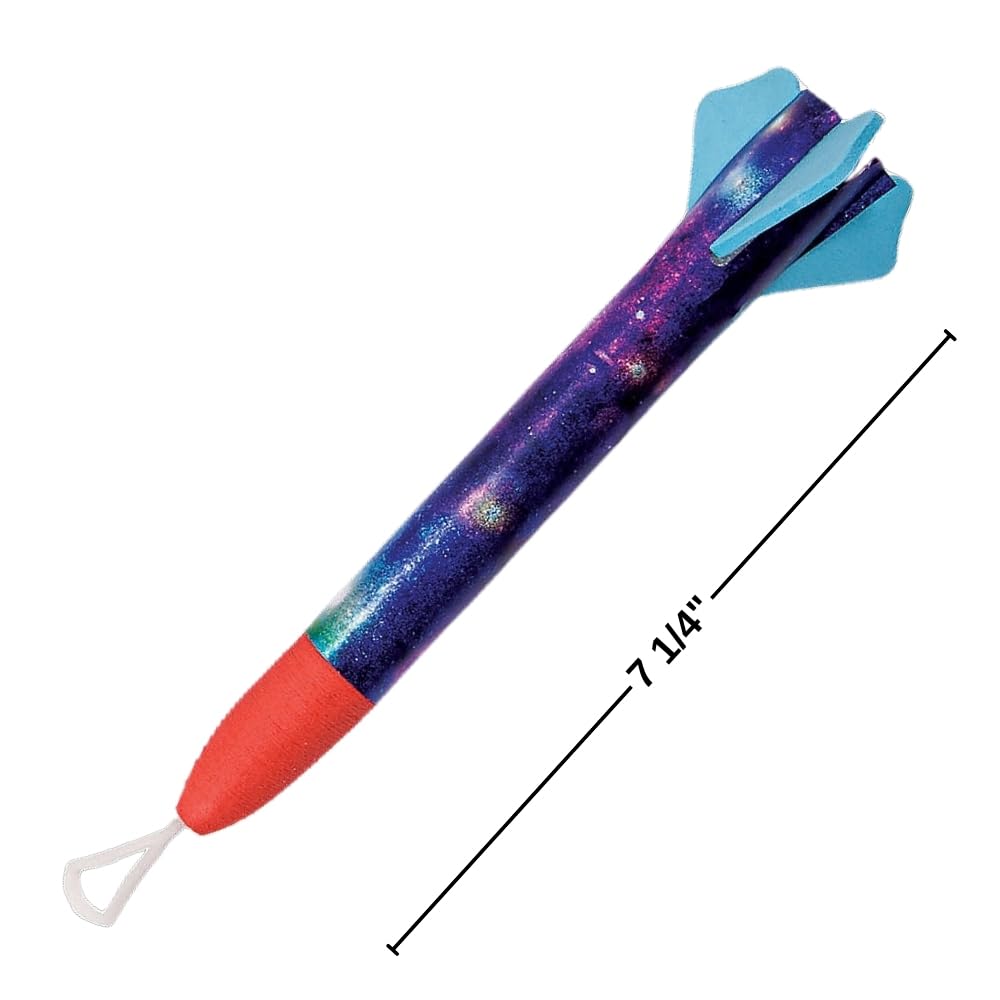 Space Rocket Flyers - 12 Piece Kids Toy Set for Outdoor & Indoor Play - STEM Learning Toys for Boys & Girls Ages 5+ - Perfect for Birthday Gifts, Party Favors & Classroom Activities