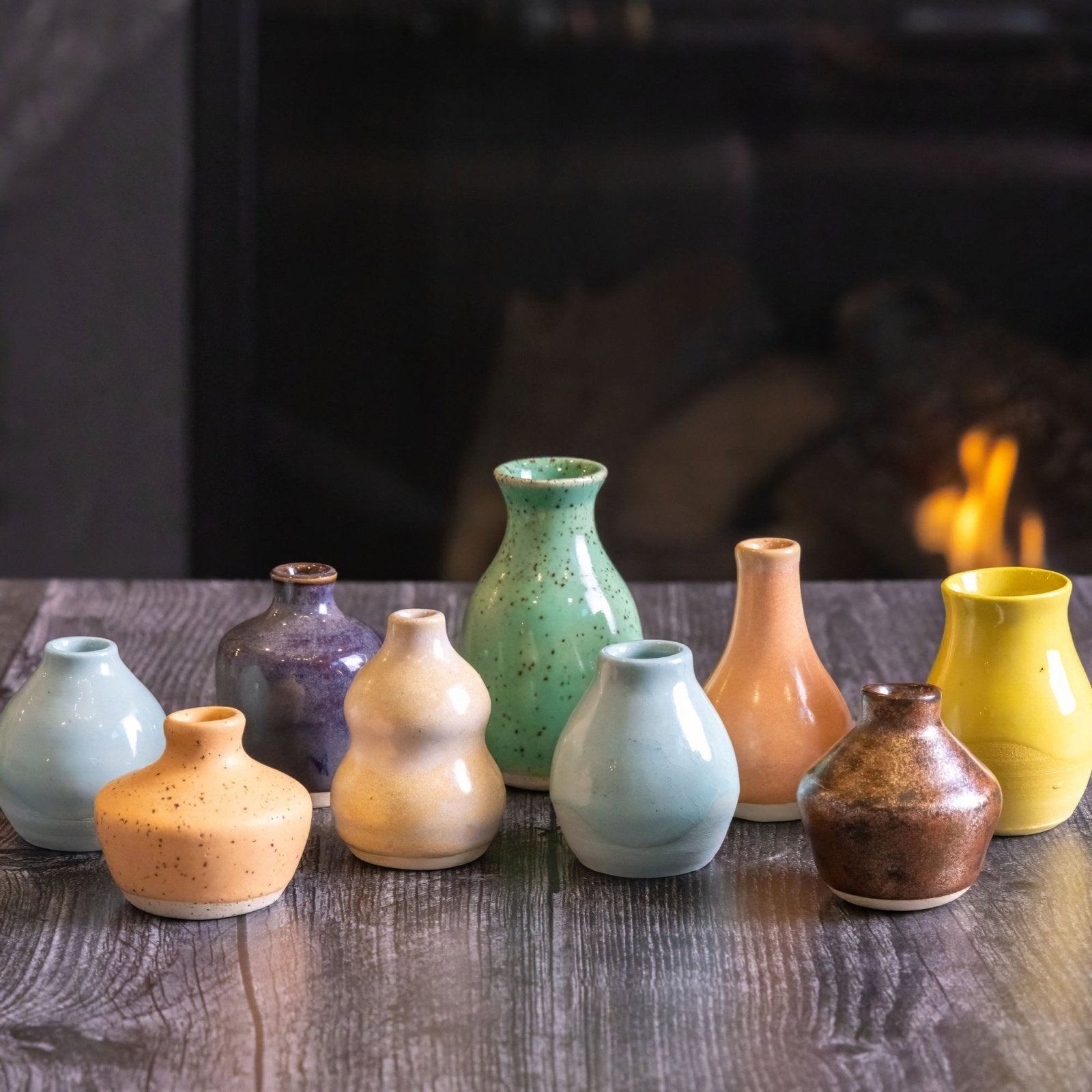 Miniature Tiny Stoneware Crackle Pot #561 - Handmade Ceramic Planter for Succulents, Herbs & Small Plants | Perfect for Home Decor, Office Desk & Gift Ideas