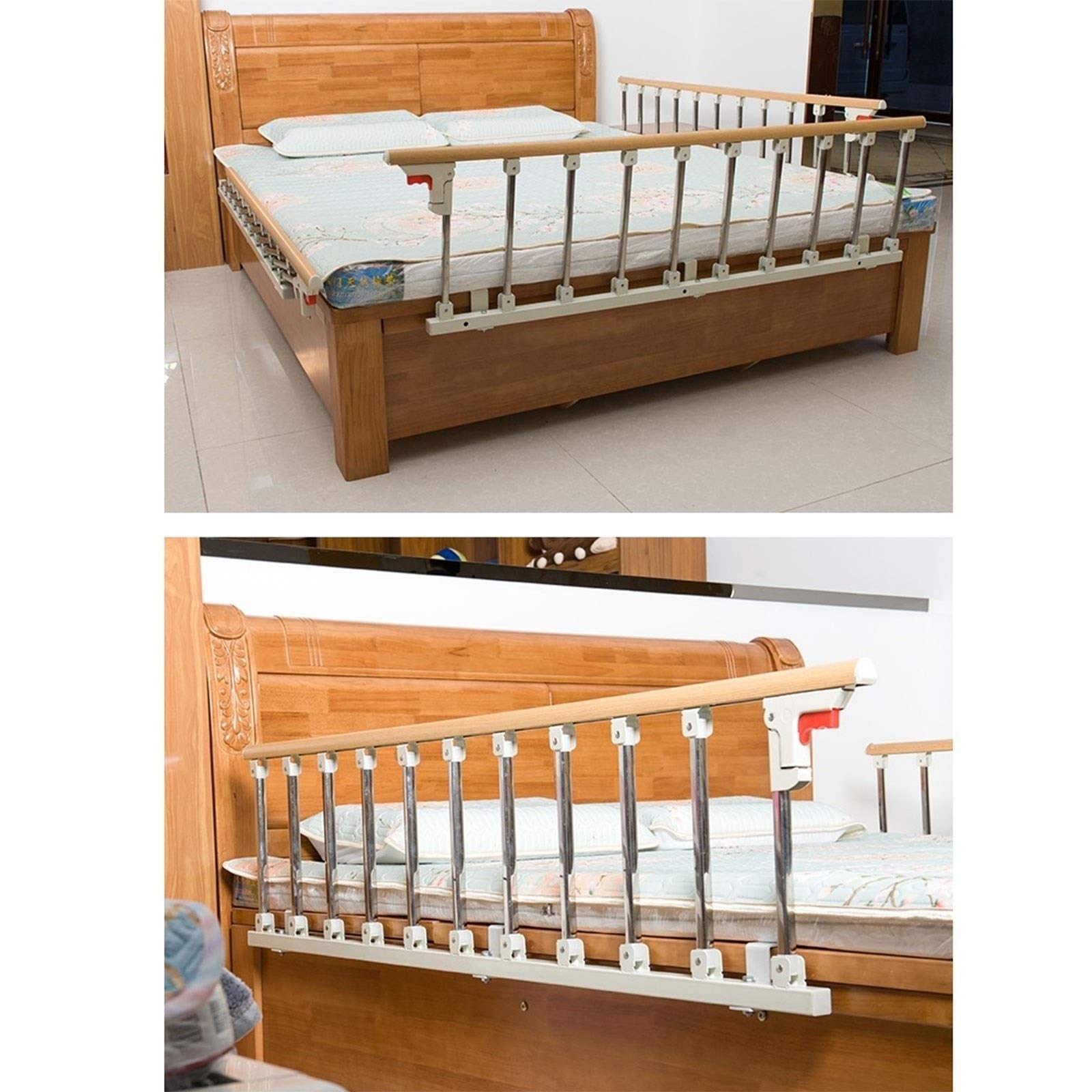 Sturdy Foldable Bed Rails for Adults - Portable Anti-Fall Bed Guardrail with Assist Handle | Safety Bed Rail for Elderly & Handicap | Perfect for Home Care, Hospitals & Mobility Assistance