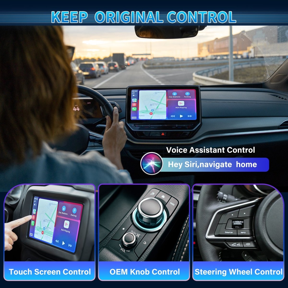 SAILNER Wireless CarPlay Adapter for iPhone - Convert Wired to Wireless Apple CarPlay - Universal Car Compatibility - Perfect for Commuting, Road Trips & Hands-Free Driving