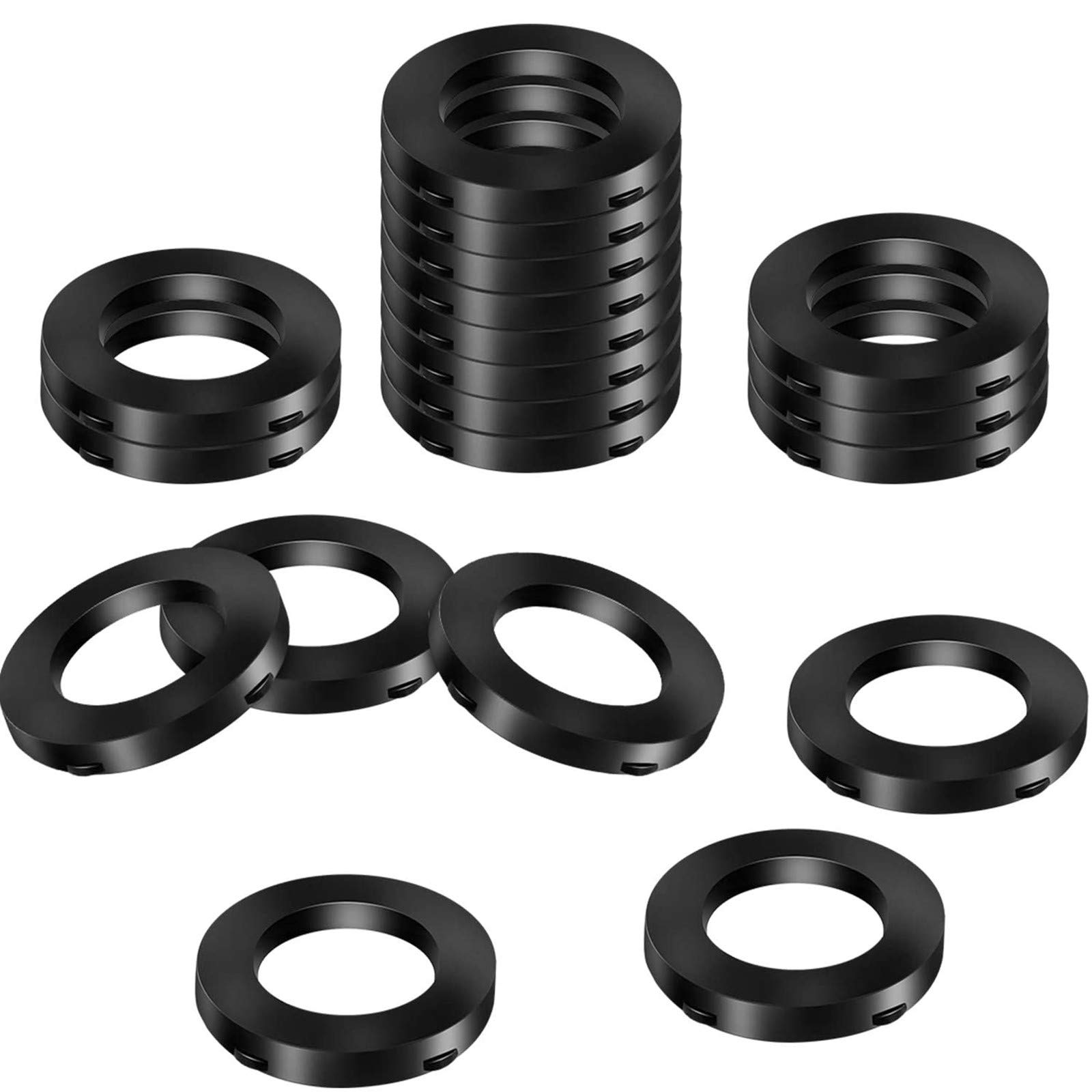 20 Pack Shower Head Rubber Washers & Seals - 1/2 Inch Self-Locking Hose Fittings for Shower & Garden Faucets - Leak-Proof Replacement Parts for Home Plumbing & Outdoor Watering