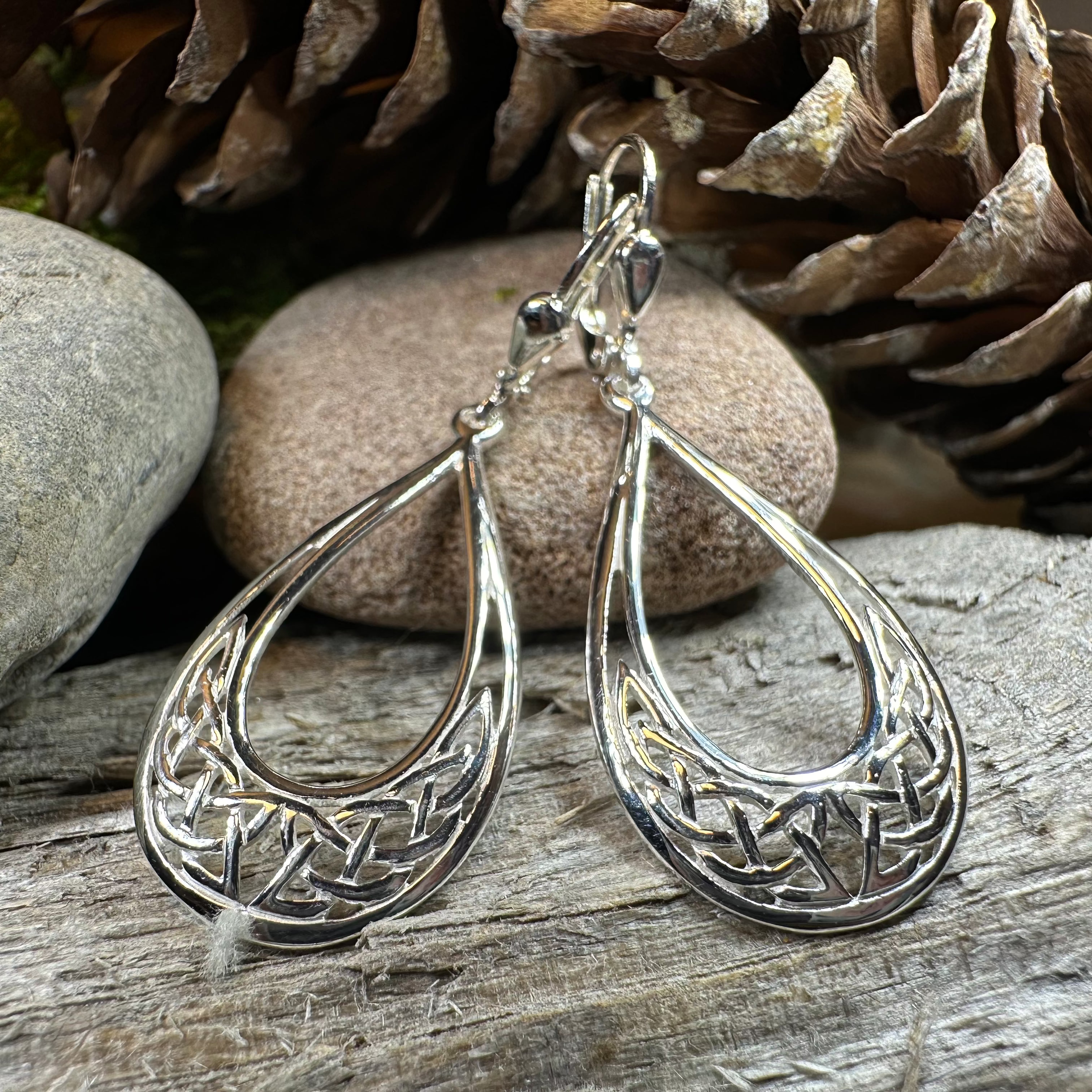 Celtic Elegance Earrings - Handcrafted Sterling Silver Knotwork Earrings for Women | Perfect for Weddings, Parties & Everyday Wear