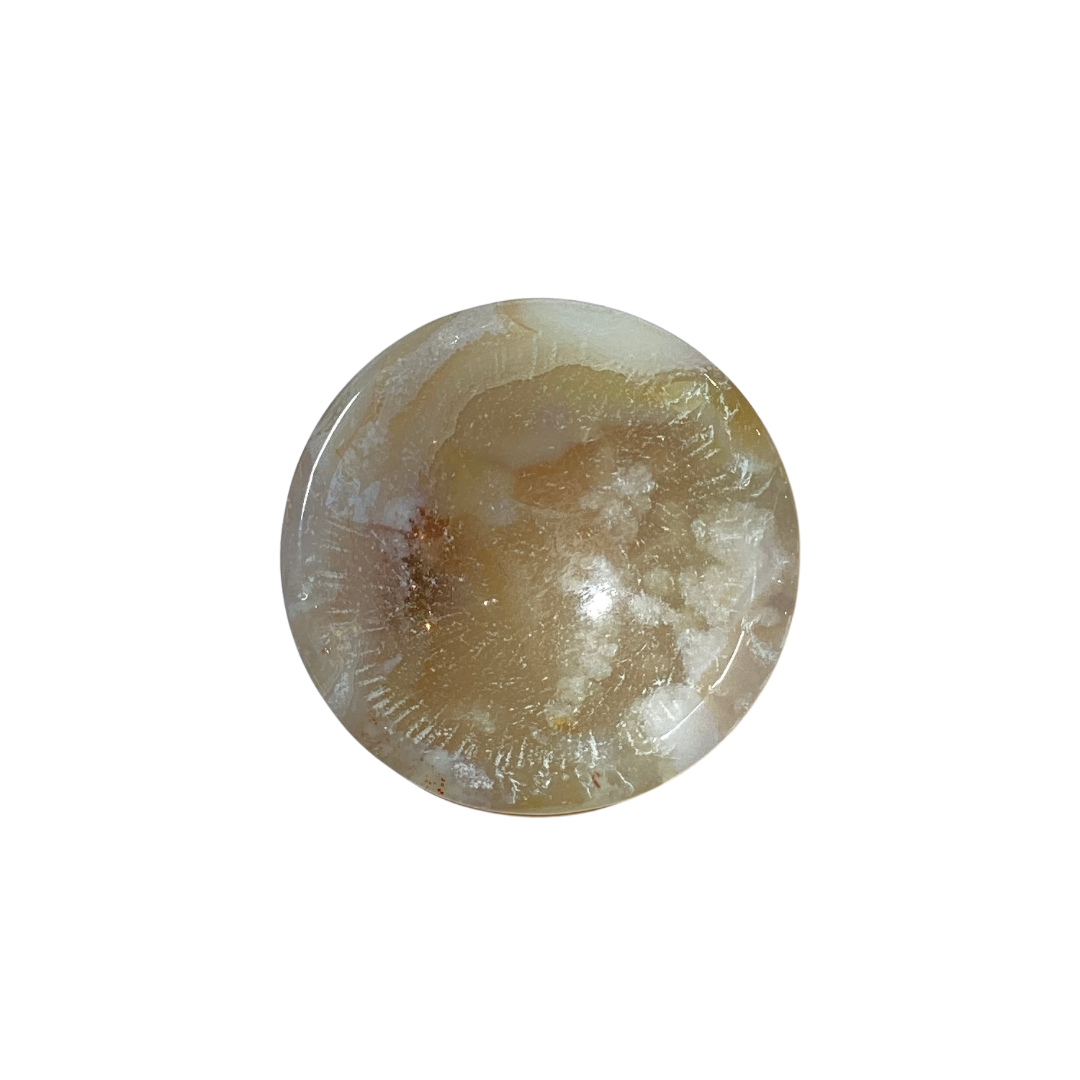 Flower Agate Crystal Sphere Stand - Healing Stone Display Holder for Meditation, Reiki & Home Decor