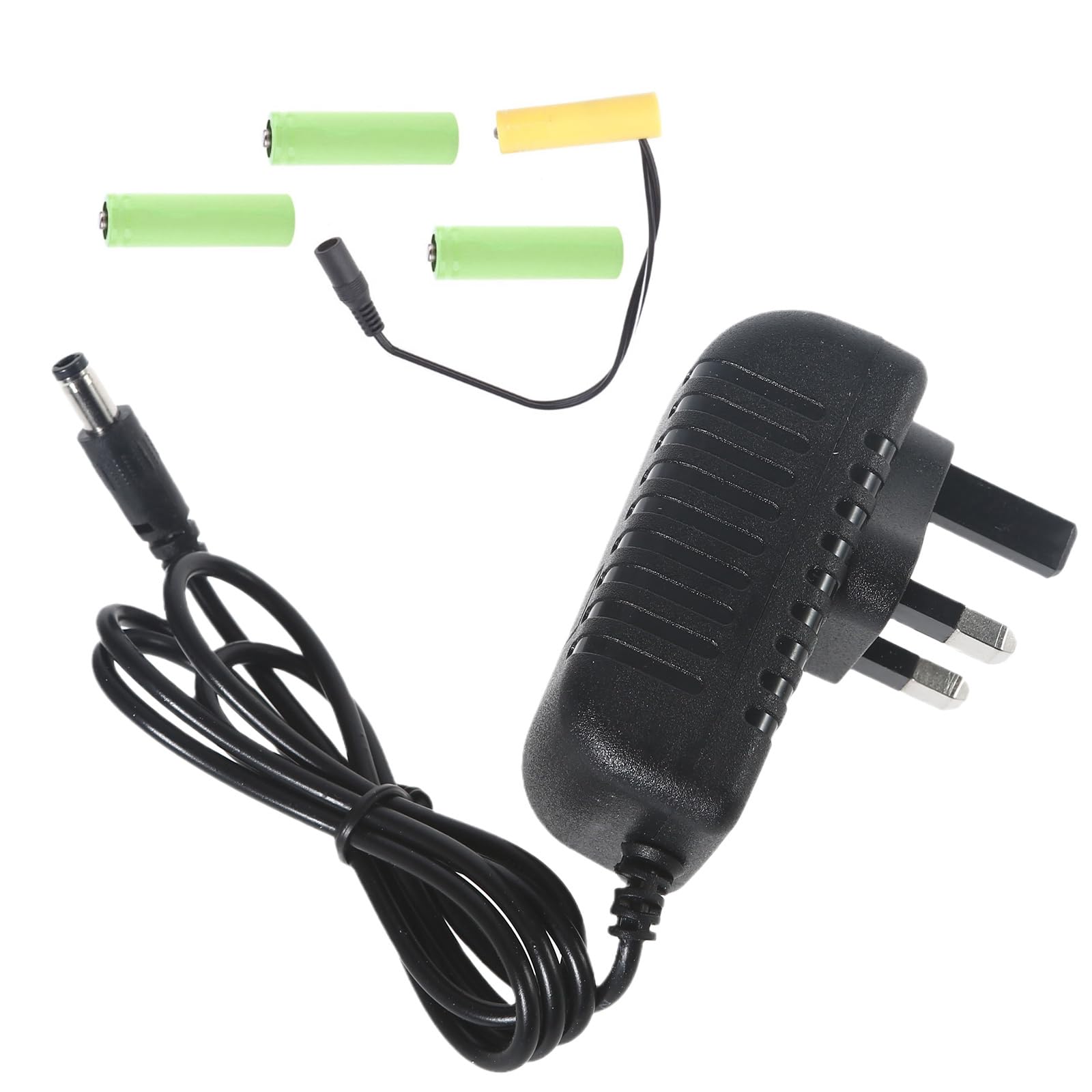 6V AA Battery Eliminator Power Adapter - 110V/220V AC to DC Power Supply Cable - Replace 4x1.5V AA Batteries for Electric Toys, Clocks, LED Lights - Perfect for Home, Office & Travel Use