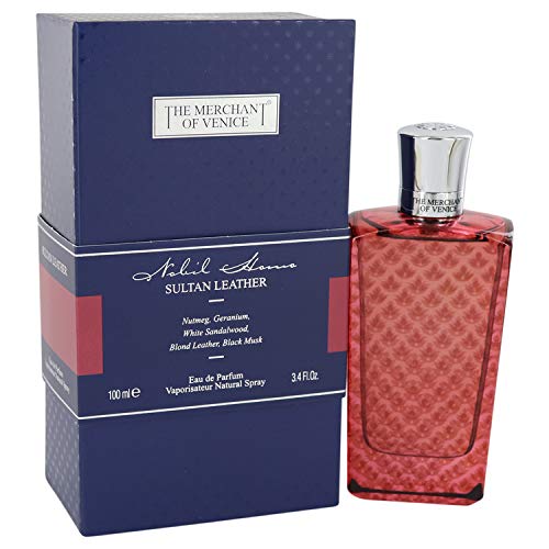 Sultan Leather Cologne for Men by The Merchant of Venice - 3.4 oz Eau De Parfum Spray | Premium Long-Lasting Fragrance | Perfect for Date Night, Office & Special Occasions