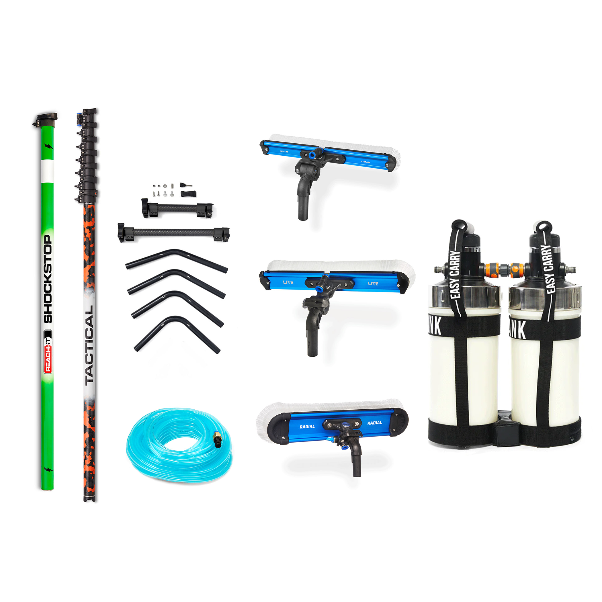 REACH iT Professional Extendable Pole Pack - Adjustable Telescoping Pole for Cleaning, Painting & Maintenance - Perfect for High Ceilings, Windows & Hard-to-Reach Areas