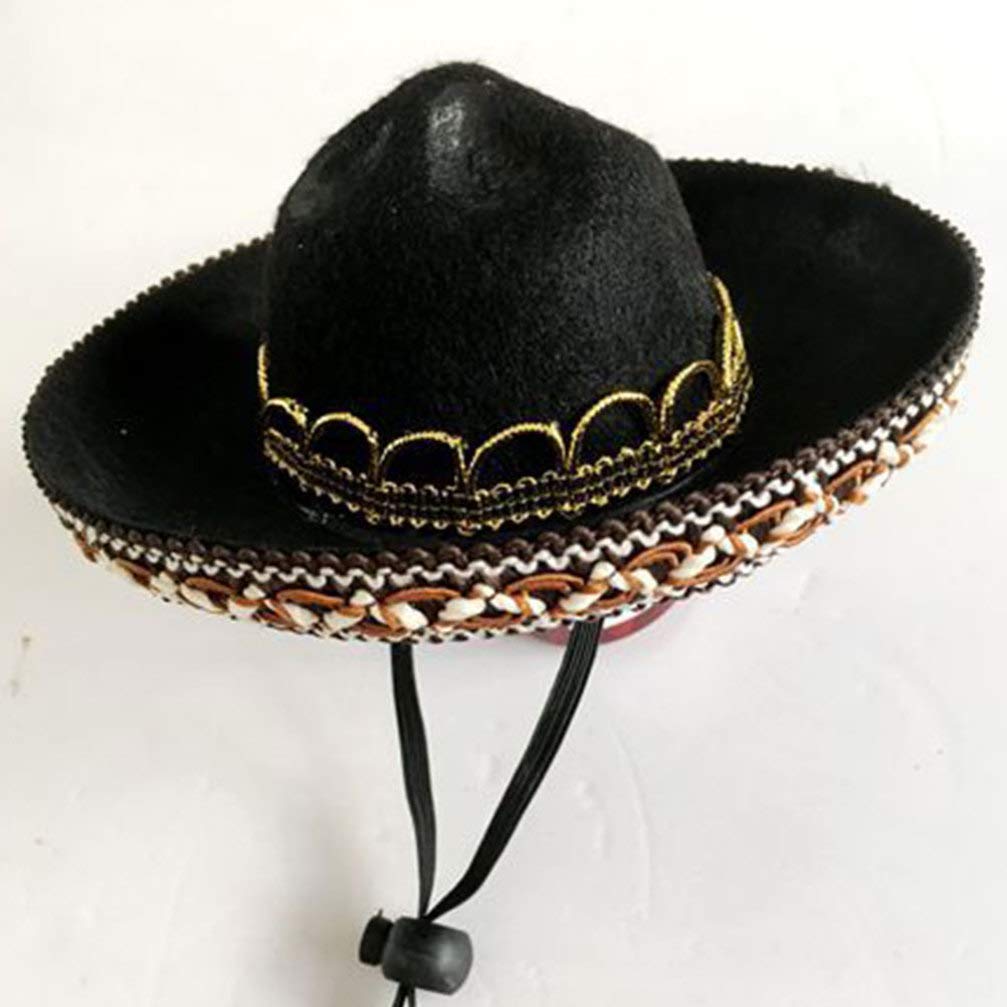 NUOBESTY Mini Straw Sombrero Hat for Dogs - Mexican Party Hat for Chihuahua, Puppy & Cat - Cinco de Mayo Pet Costume & Cosplay Accessory - Perfect for Mexican Fiesta, Halloween & Pet Photo Shoots