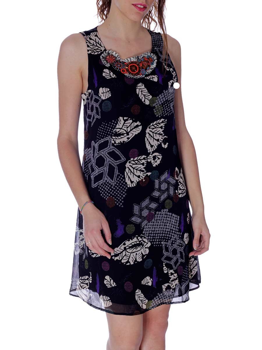 Desigual Black Dress by C. Lacroix 67V2LA5 - Elegant Women's Fashion for Parties, Dates & Special Occasions