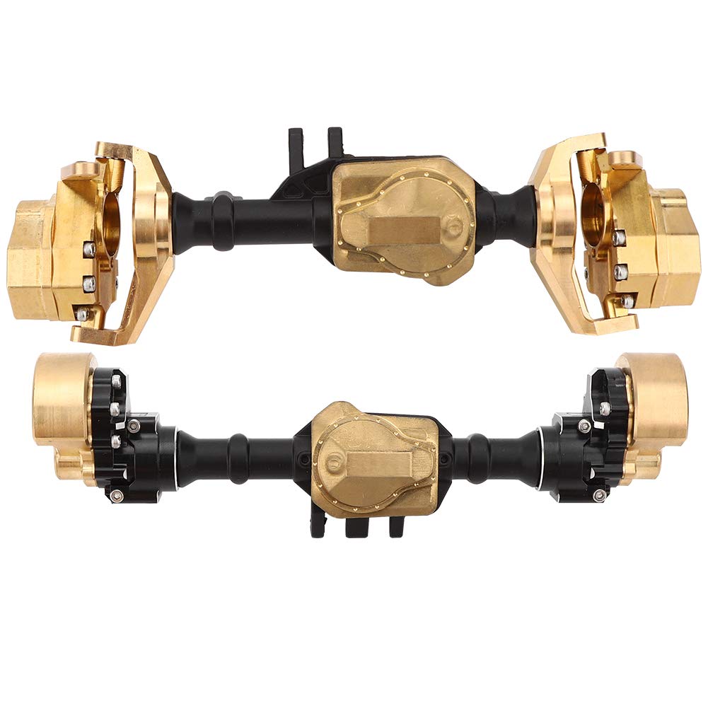 Dilwe RC Car Front Rear Axle - Copper Counterweight Axle for 1:10 Traxxas TRX4 RC Cars | Heavy-Duty Off-Road Crawler Accessory for Rock Climbing & Trail Adventures