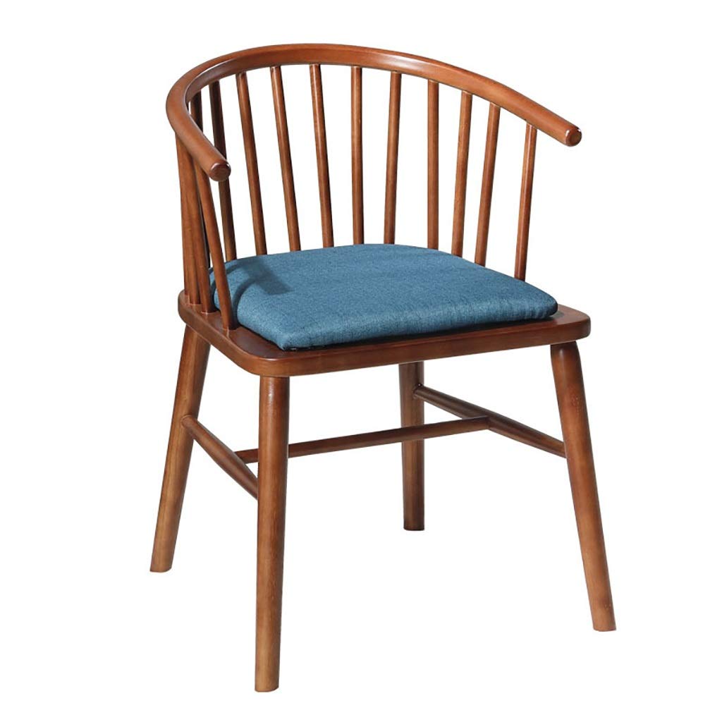 Nordic Solid Wood Dining Chair - Modern Princess Chair for Home, Office, Coffee Shop & Restaurant - Stylish Desk & Conference Chair with High Back Support (Color: Dark Brown) - Perfect for Dining, Working & Relaxing