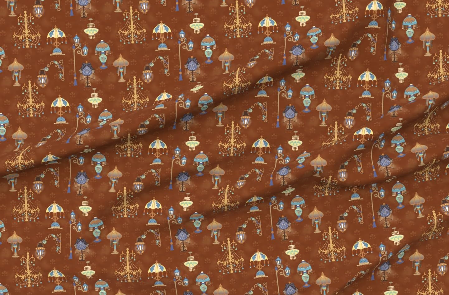 Victorian Style Brown Printed Minky Fabric by The Yard - Ultra Soft Plush Fabric for Sewing Baby Blankets, Quilts & DIY Crafts - Perfect for Nursery Decor, Baby Shower Gifts & Home Decor Projects - Great for Blanket Making, Baby Clothing & Handmade Decorations