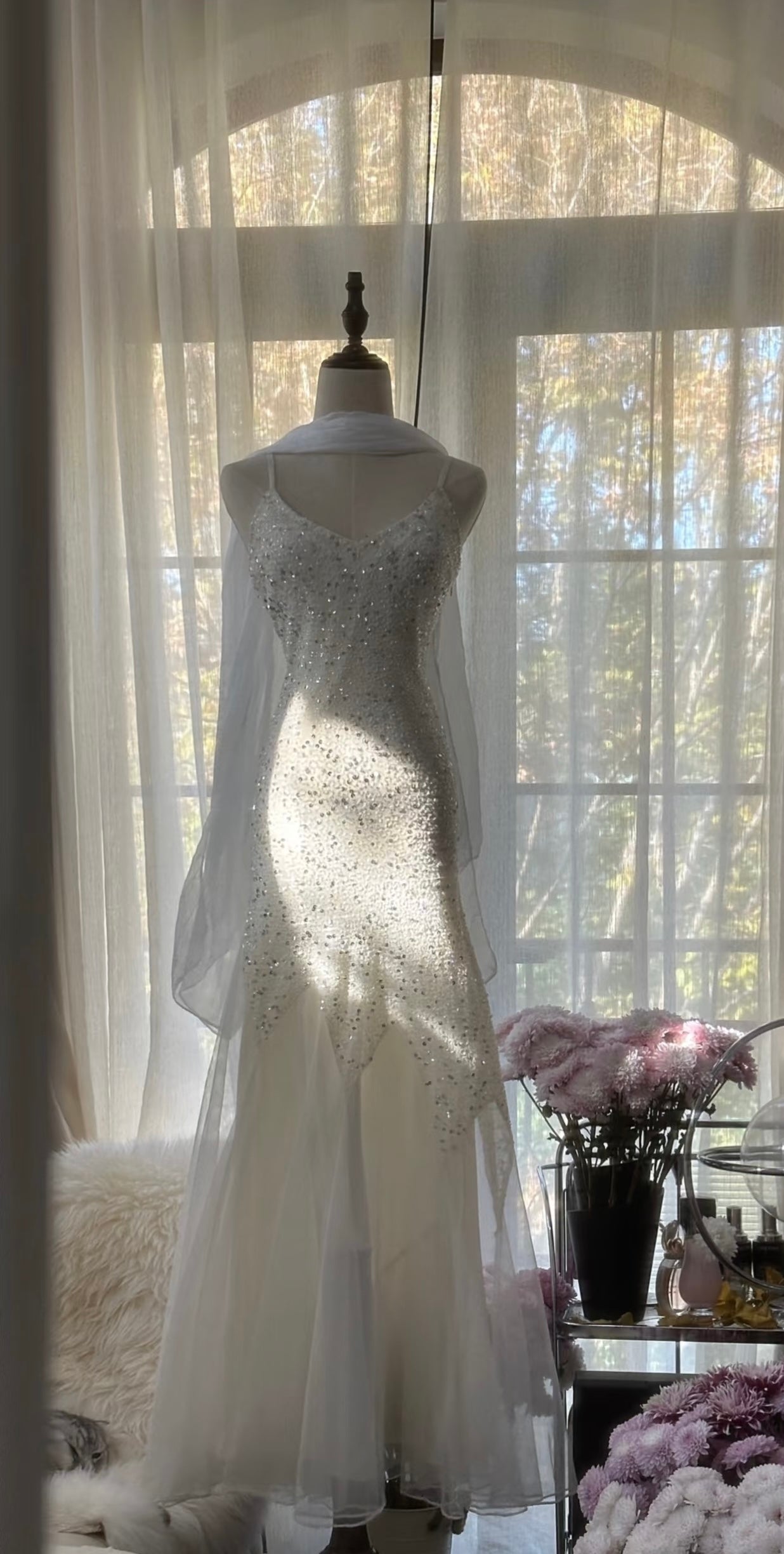 Sparkling Mermaid Sequin Ivory Prom Dress - Elegant Evening Gown J6321 for Homecoming, Wedding, Party & Formal Events