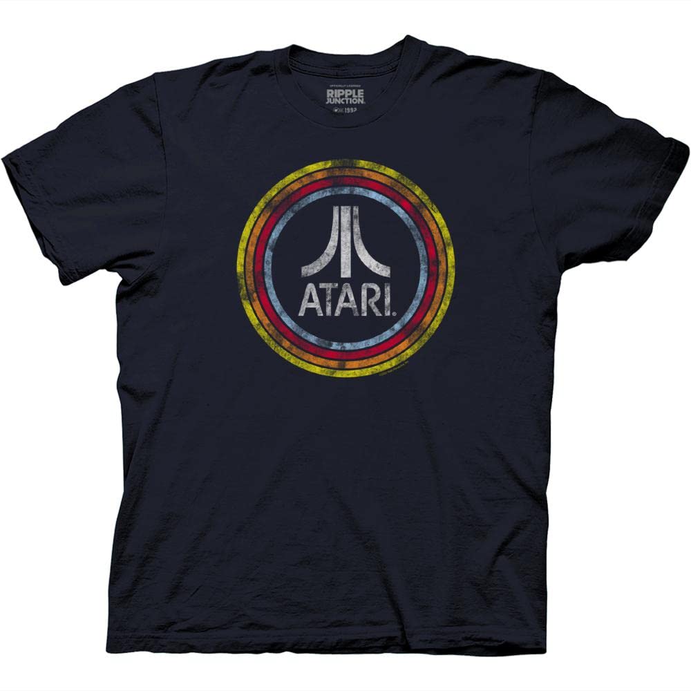 Atari Vintage Gaming Retro T-Shirt - Officially Licensed Distressed Logo Design for Men & Women | Perfect for Gamers, 80s Nostalgia & Casual Wear