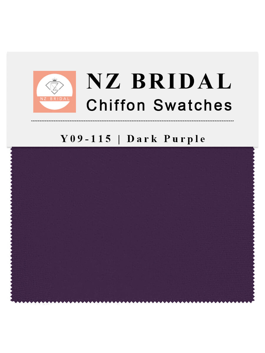 Premium Dark Purple Chiffon Fabric Swatches - 12