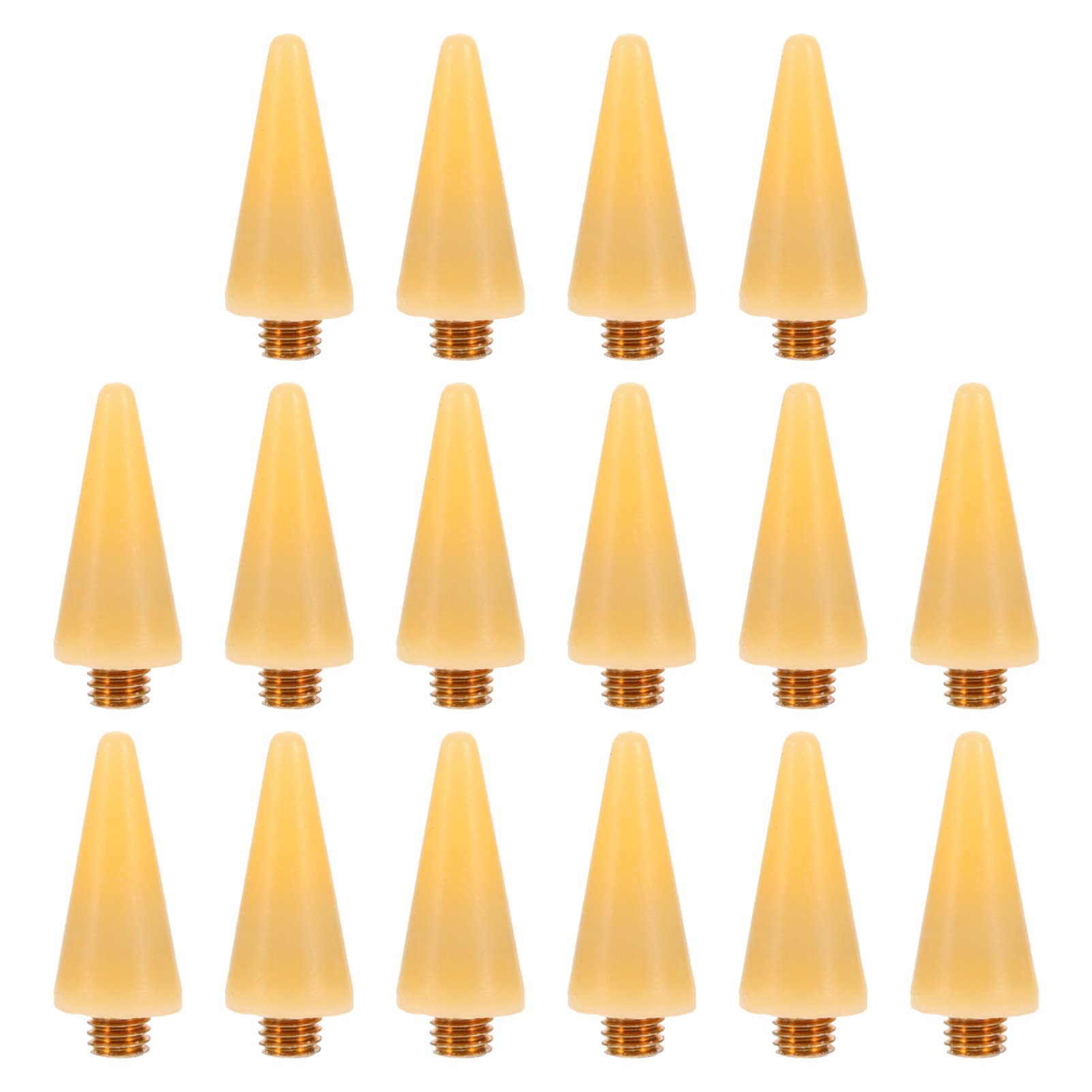 16PCS Nail Rhinestones Picker Wax Replacement Heads with Dotting Pen - Nail Art Beads & Gem Tools for Salon DIY Decoration - Yellow | Perfect for Professional Nail Artists & Home Manicure Enthusiasts