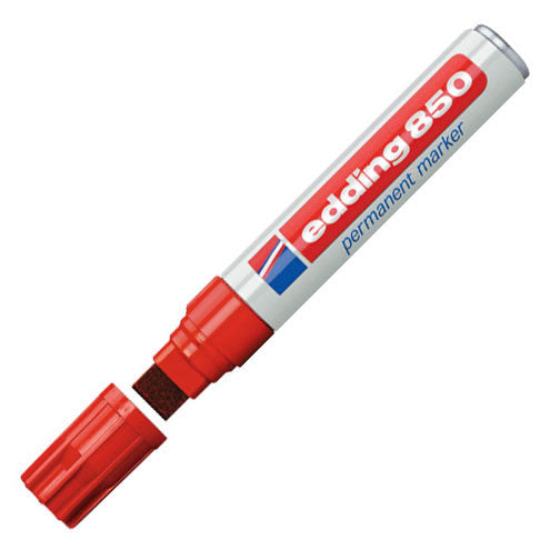 edding 850 Permanent Marker Pen Chisel Tip - Industrial Strength, Waterproof & Fade-Proof - Ideal for Labeling, DIY Projects & Warehouse Use