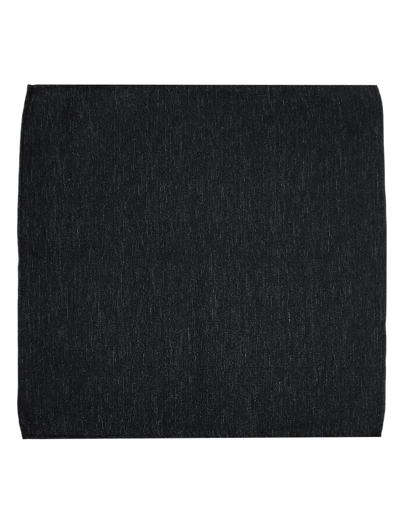 DÉCLIC Palermo Pocket Square - Classic Black Silk Handkerchief for Men | Perfect for Weddings, Business Meetings & Formal Events