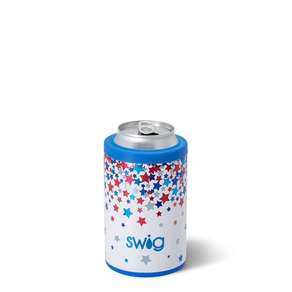 Star Spangled 12oz Can & Bottle Cooler - Insulated Beverage Sleeve for Beer, Soda & Drinks - Perfect for BBQs, Parties & Outdoor Events