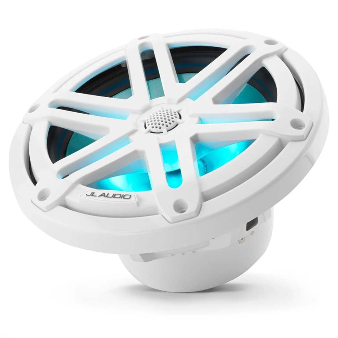 JL Audio M3 770X S Gw i - 7.7 Inch 2-Way Marine Speakers with LED Lighting in Sport Gloss White for Boats, Yachts & Watercraft - Premium Waterproof Audio for Outdoor Marine Adventures