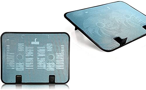 14 Inch Laptop Cooling Pad with Dual USB Fans - Slim, Silent Metal Cooling Stand for Notebooks | High Speed Cooling for Gaming, Work & Home Office Use