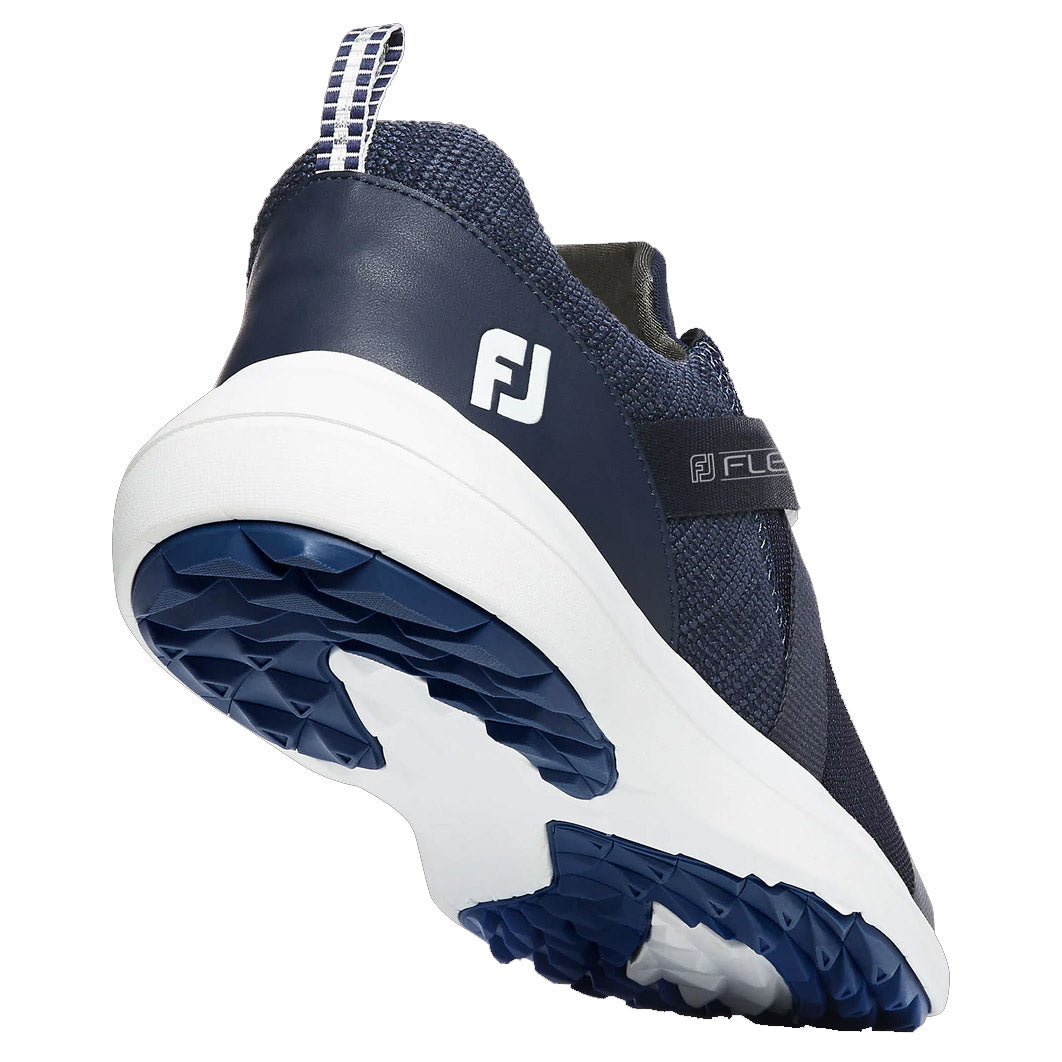 FootJoy Flex Navy Men's Golf Shoes - Lightweight & Waterproof Spiked Golf Shoes for Men - Perfect for Walking the Course & Improving Performance