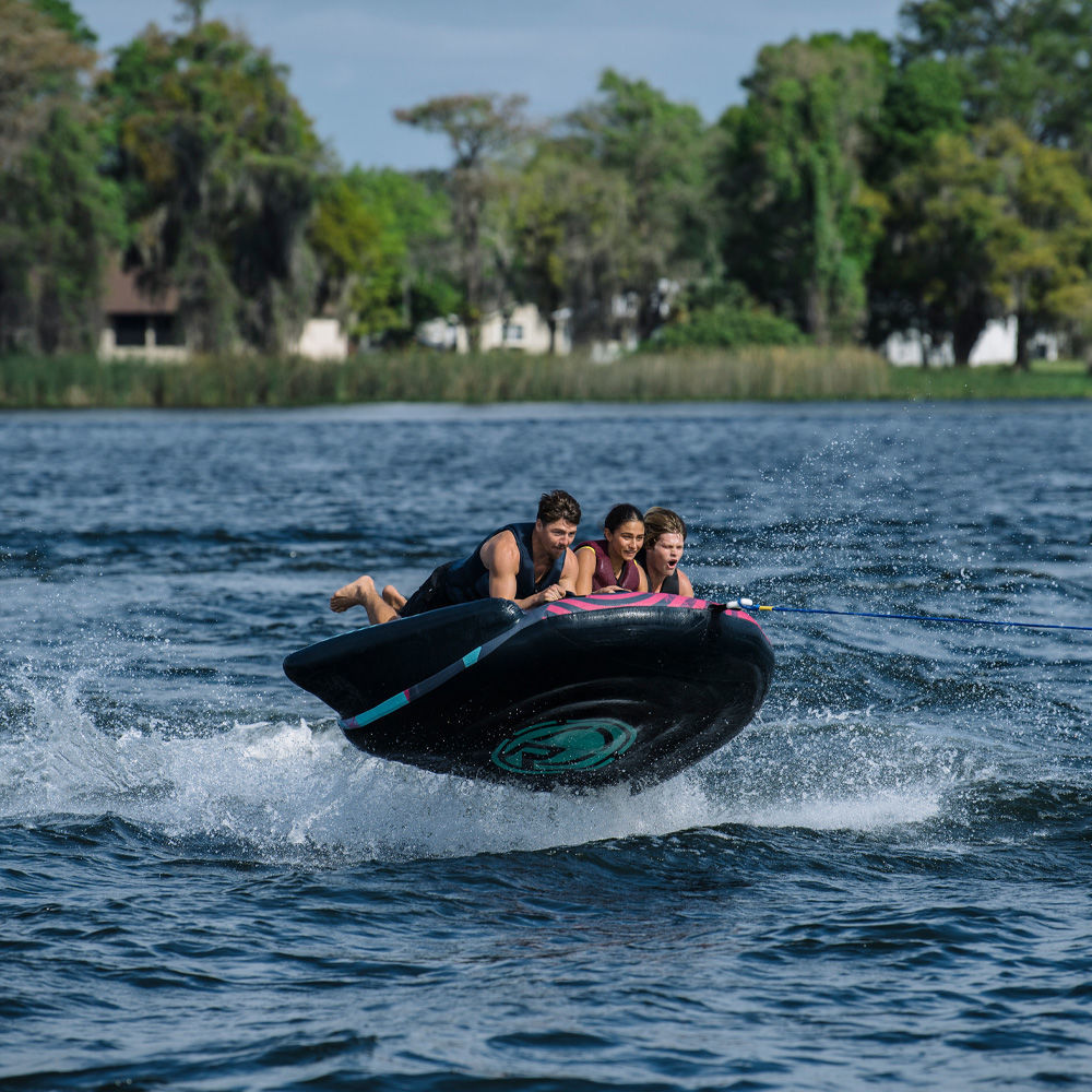 Radar Edge Towable Tube for 3 Riders - High-Speed Inflatable Water Tube for Boating, Lake & Ocean Fun - Perfect for Family & Friends Water Sports Adventure