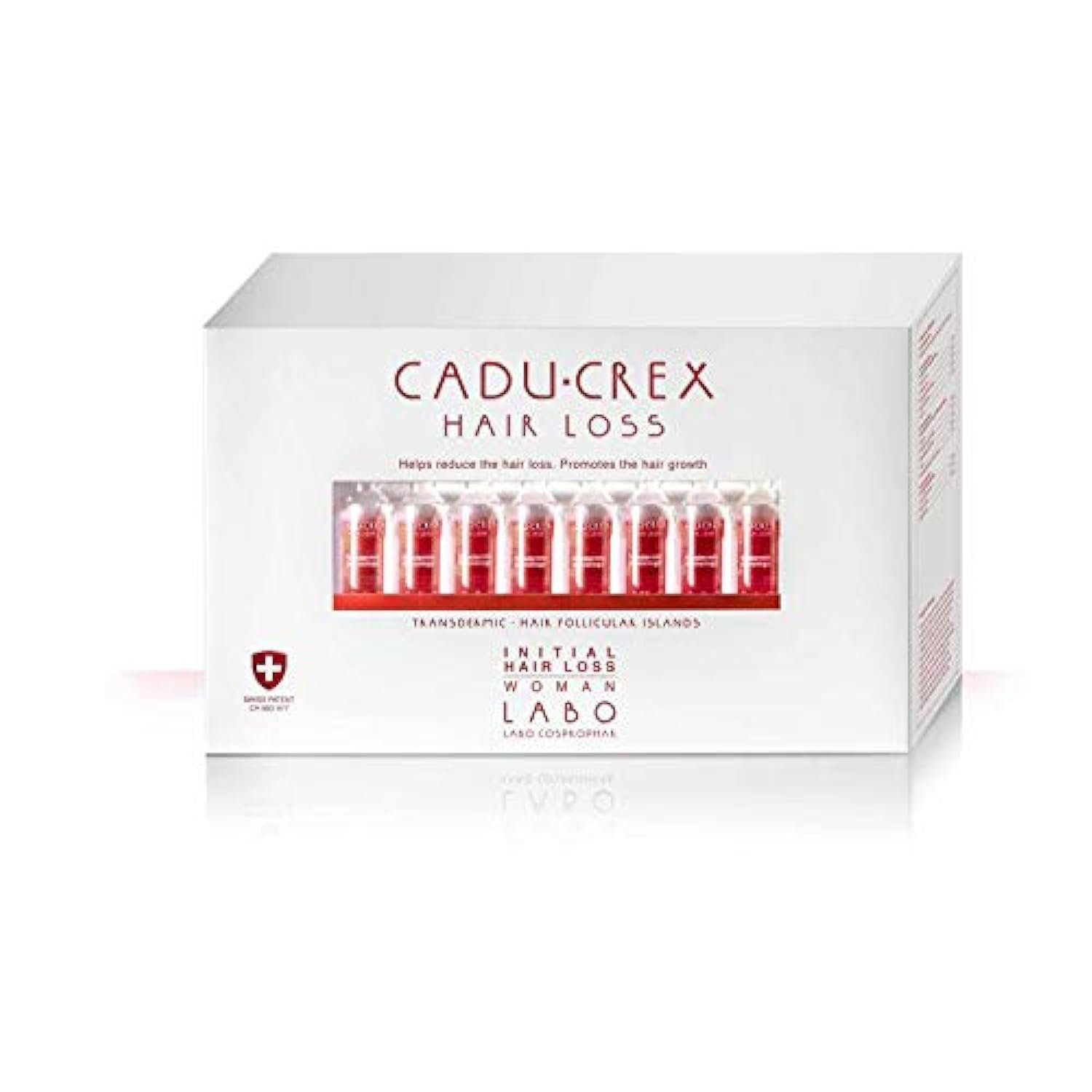 CADUCREX Initial Hair Loss Treatment for Women - 40 Vials | Effective Hair Growth Solution for Thinning Hair & Scalp Care | Perfect for Daily Use at Home or Salon
