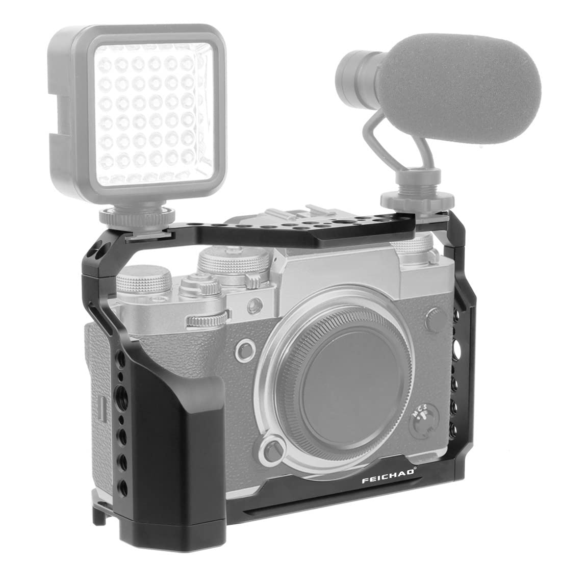 FEICHAO BTL-FT4 XT4 Camera Cage - Protective Frame & Tripod Mount for Fujifilm X-T4 - Perfect for Vlogging, Filmmaking, and Photography