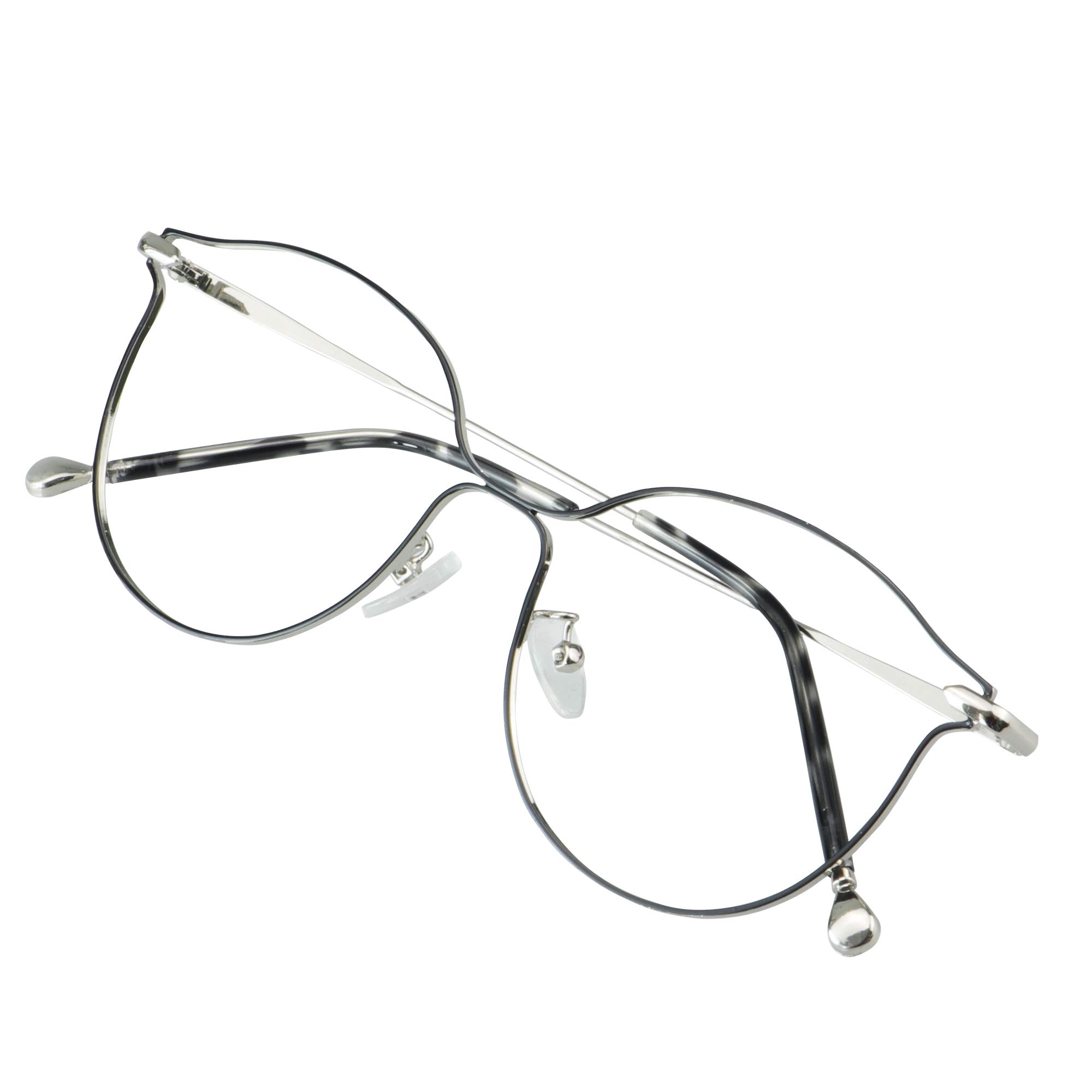 VisionGlobal Blue Light Blocking Glasses for Women - Anti Eyestrain Computer Glasses with Stylish Oval Frame for Office Work, Gaming & Digital Screen Use