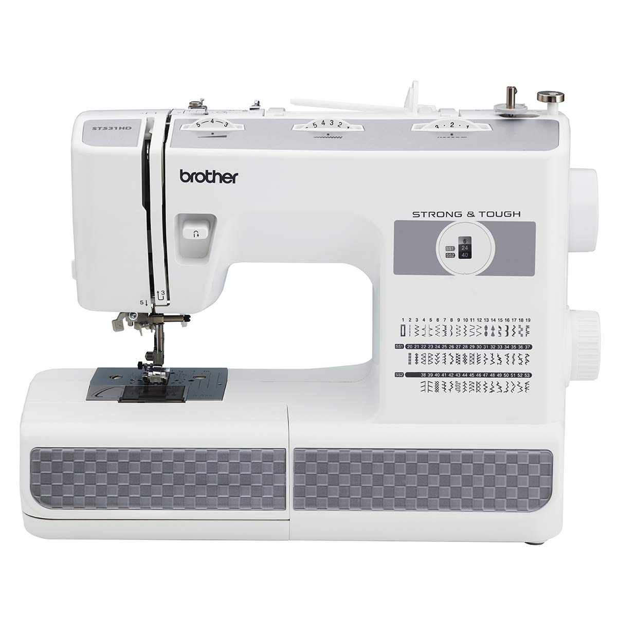 Brother ST531HD Heavy Duty Sewing Machine - 53 Built-in Stitches, Finger Guard, 16x8x12 Inch Compact Size | Perfect for Home DIY, Quilting, Garment Repair & Craft Projects