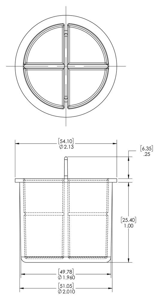Caplugs QOT361AG1 Plastic Plug for Type K Style Tubing - 1.00