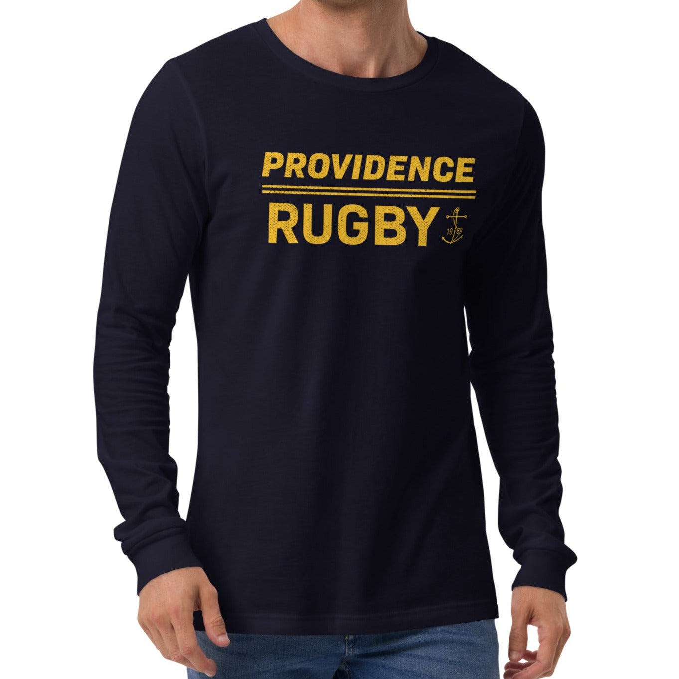 Providence RFC Long Sleeve Social T-Shirt - Comfortable Cotton Rugby Shirt for Men - Perfect for Casual Wear, Sports & Team Events