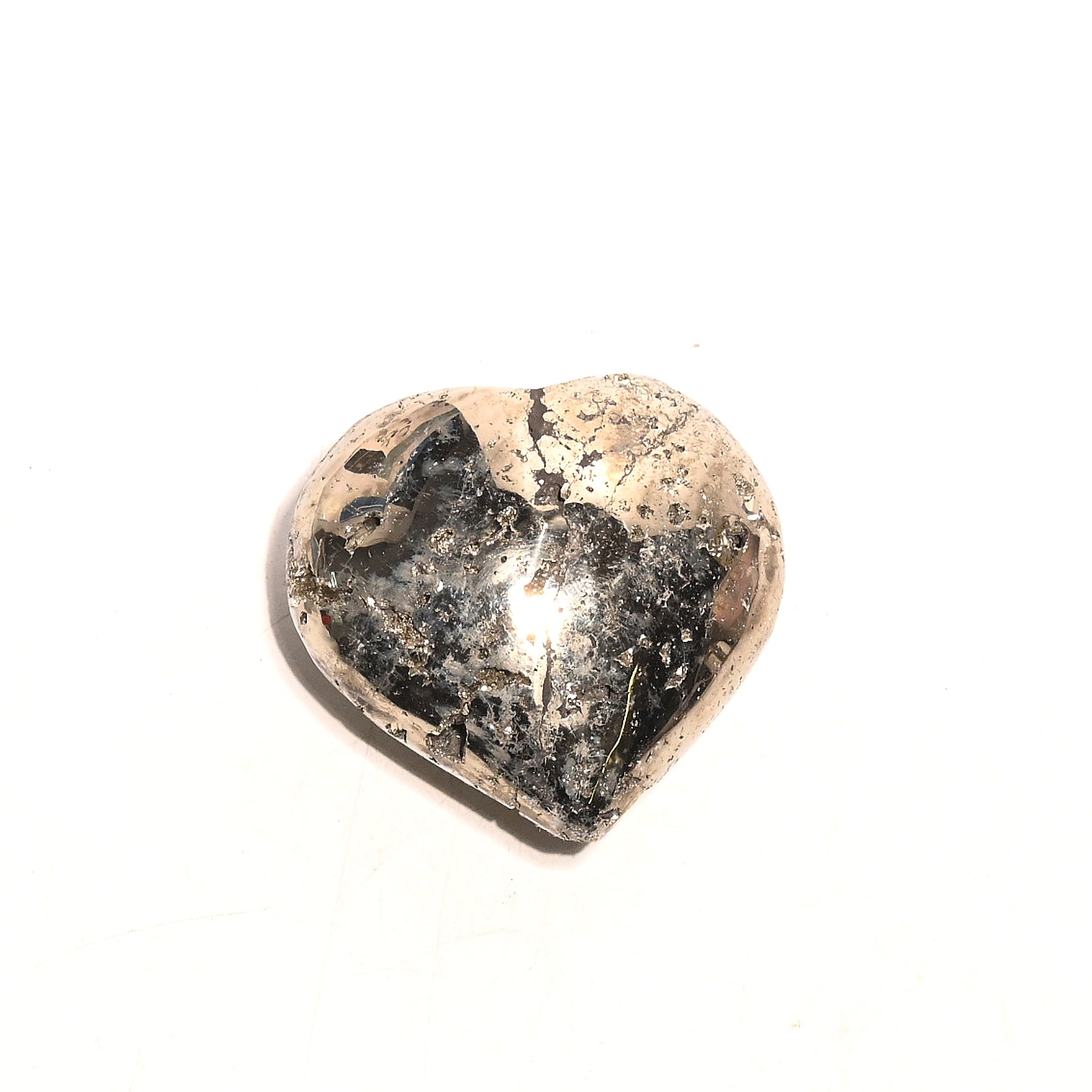 Pyrite Heart Necklace - Natural Pyrite Gemstone Jewelry for Women - Perfect for Everyday Wear, Gifts & Spiritual Healing