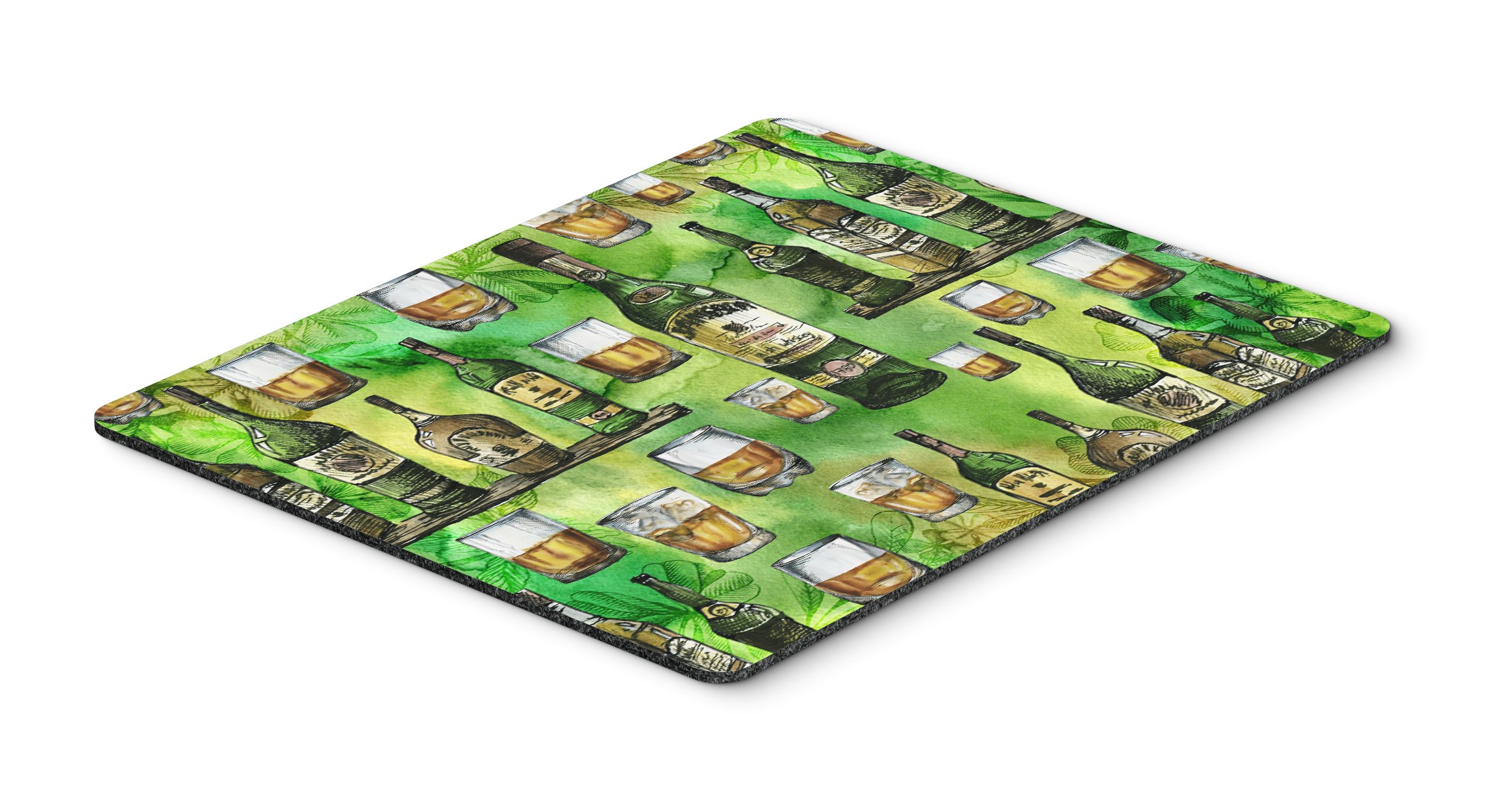 Irish Whiskey Themed Mouse Pad - Large Washable Non-Slip Desk Mat for Home Office, Gaming & Computer Work | Heat-Resistant Hot Pad & Trivet for Kitchen Use | Perfect Gift for Whiskey Lovers & St. Patrick's Day Decor
