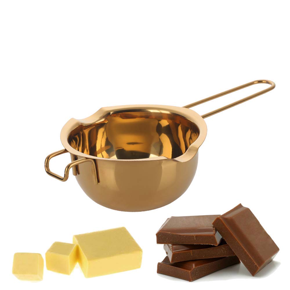 Premium Stainless Steel Double Boiler Melting Pot with Heat-Resistant Handle - Perfect for Melting Chocolate, Candy, Butter & Cheese - Ideal for Baking, Candy Making & DIY Cosmetics