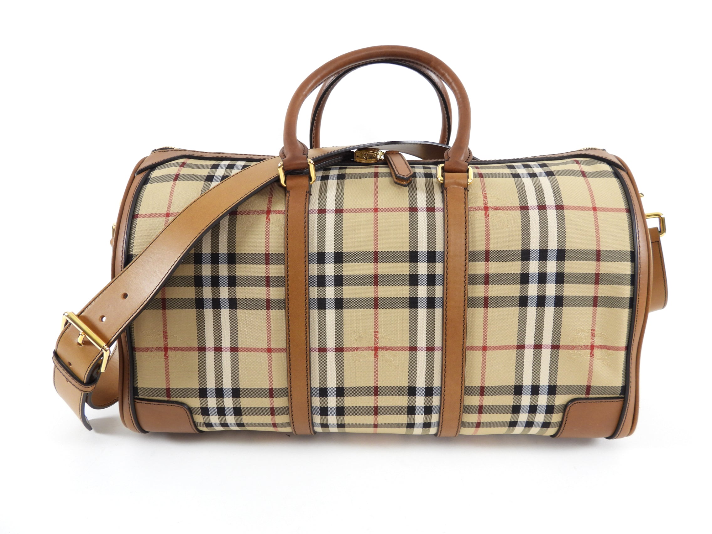 Burberry Horseferry Check Large Alchester Duffle Bag - Luxury Travel Duffel for Men & Women | Perfect for Gym, Weekend Getaways & Business Trips