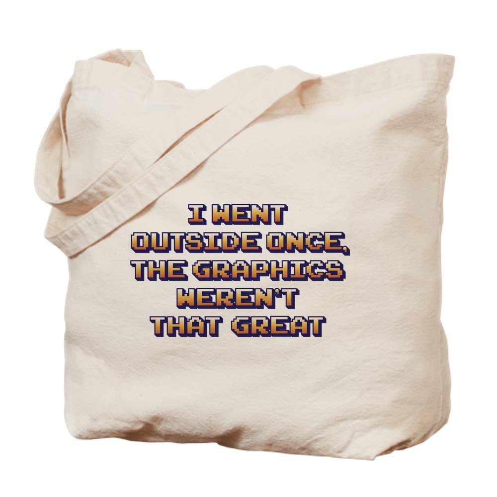 CafePress The Graphics Weren't Great Tote Bag - Natural Canvas Reusable Shopping Tote - Eco-Friendly Grocery Bag for Shopping, Beach & Daily Use