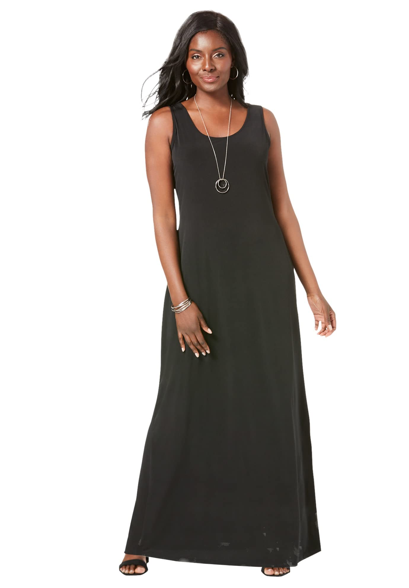 Jessica London Plus Size Sleeveless Maxi Dress for Women - Summer & Beach Wear