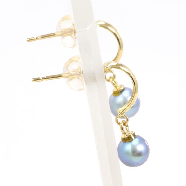 18K Yellow Gold Dyed Pearl Earrings for Women - Elegant Dangle Pearl Jewelry for Wedding, Party & Special Occasions