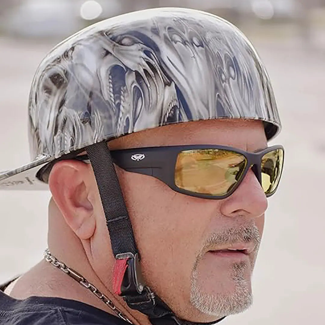 Global Vision Kinetic Motorcycle Safety Sunglasses - Polarized UV Protection Goggles for Riding, Cycling & Outdoor Sports - Lightweight & Anti-Fog Lens for Men & Women