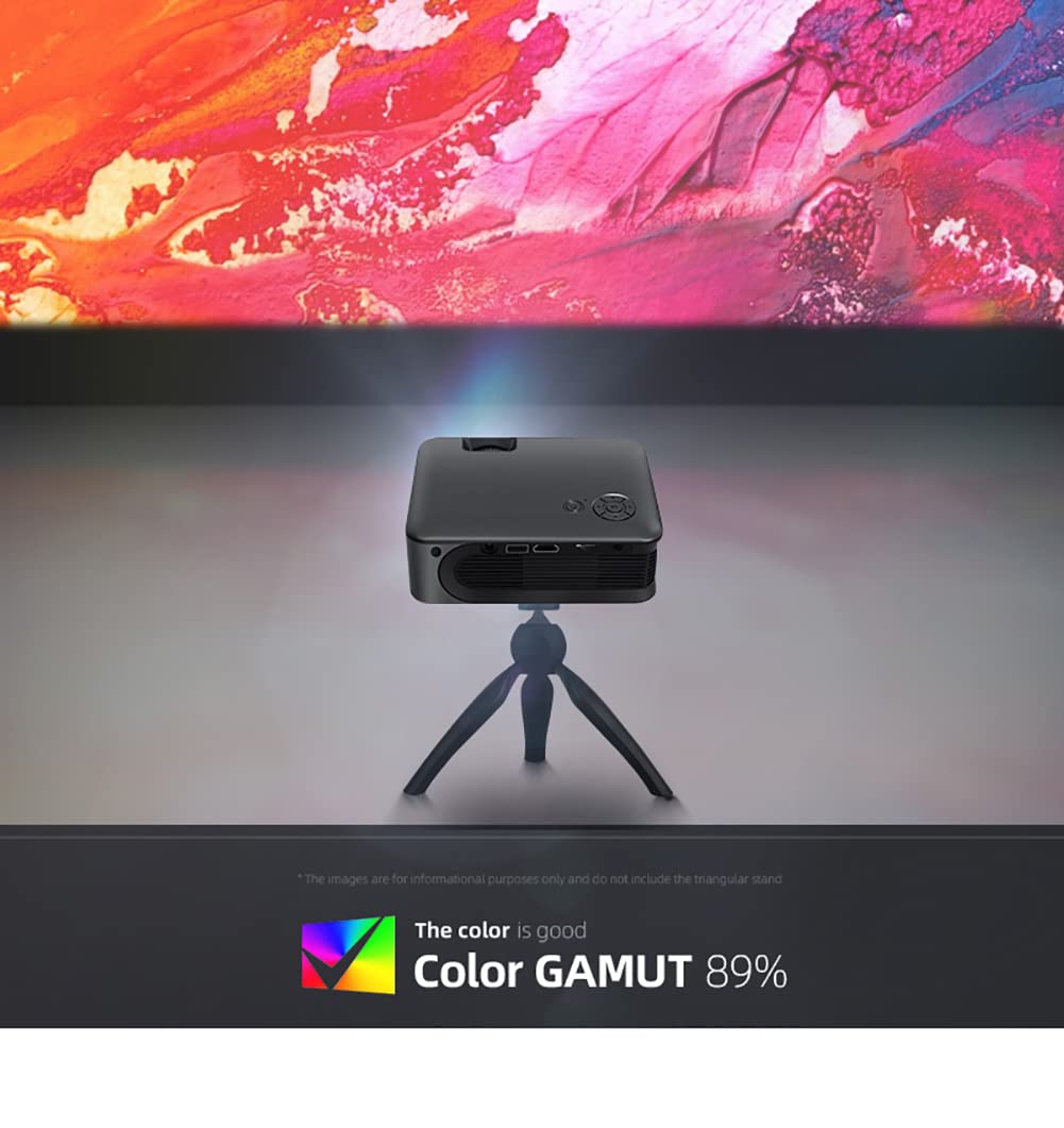 4K MINI Projector with Auto Focus & WiFi - Portable Home Theater Cinema, Sync with Android Phone, PC, Laptop, PS5, TV Stick - Perfect for Movie Nights, Gaming, and Office Presentations