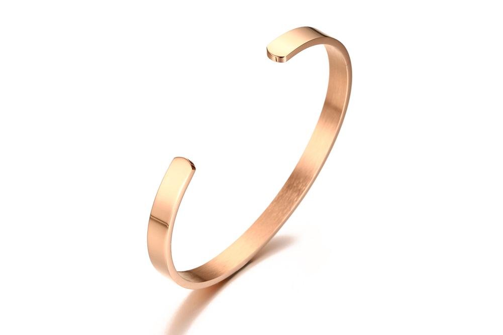 Custom Inspirational Rose Gold Mantra Bangle Bracelet for Women & Men - Motivational Cuff Gift with Daily Reminder - Perfect for Yoga, Meditation & Self-Care