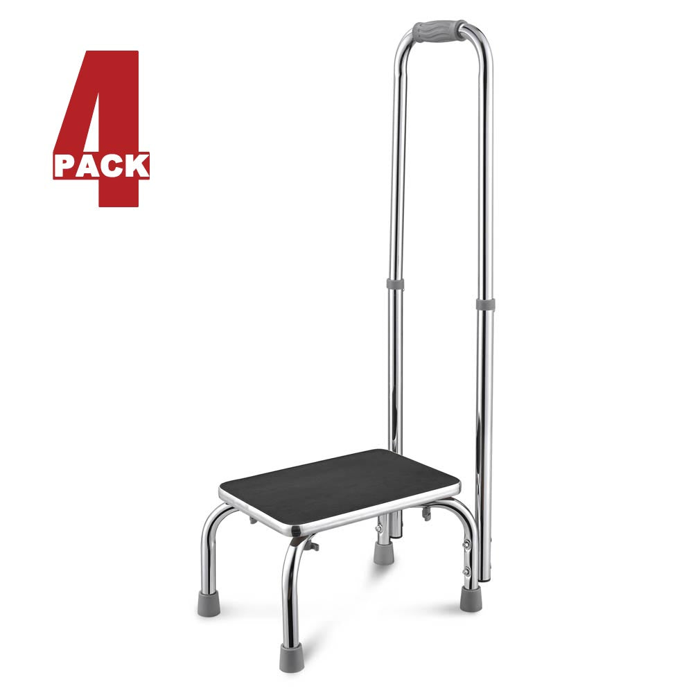 TheLAShop Heavy Duty Steel Safety Step Stool with Non-Slip Handle - 16