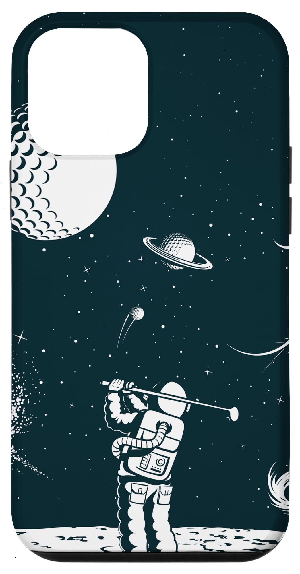 Golf Lover Astronaut Golf Club Phone Case for iPhone 12 Mini - Durable Protective Cover for Golf Enthusiasts | Perfect for Golf Courses, Driving Range & Outdoor Activities