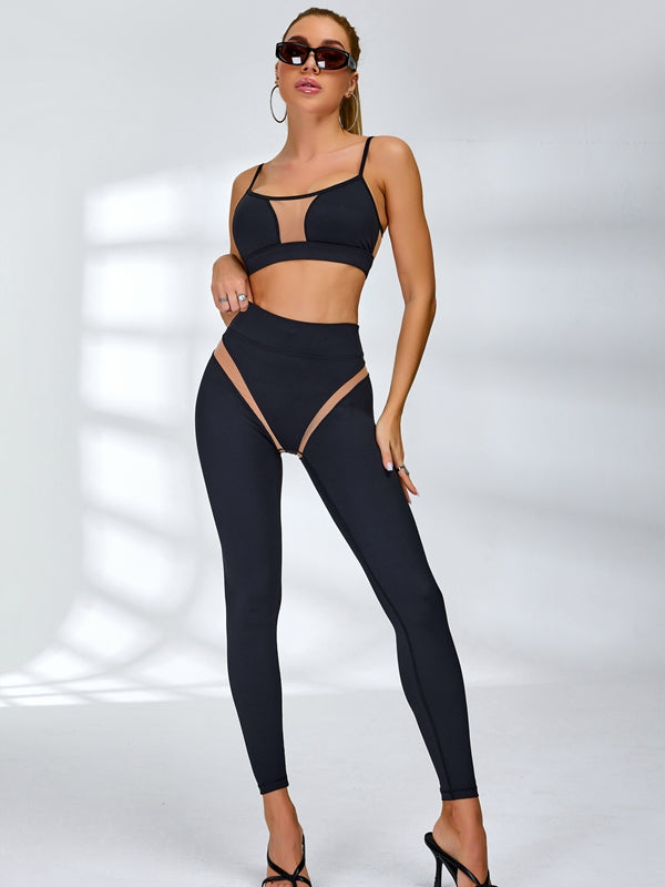 ZASUWA Women's Sexy Mesh Sports Bra - Breathable Workout Top for Yoga, Running & Gym