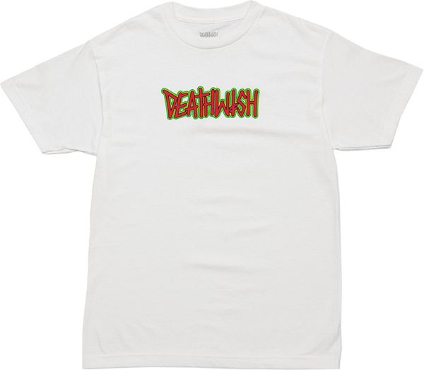 Deathwish Deathspray Brains Graphic T-Shirt - Small, White | Punk Rock Streetwear for Concerts & Alternative Fashion