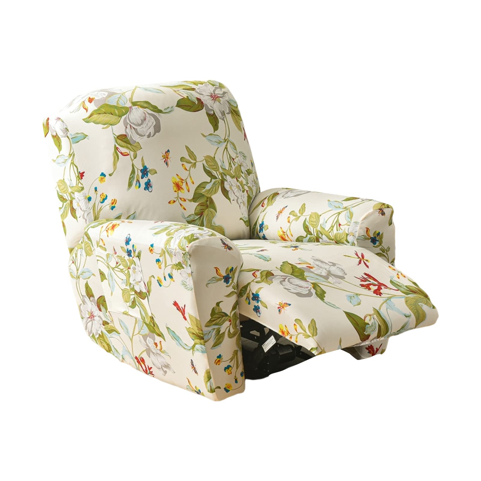 CRFATOP 4-Piece Recliner Chair Slipcover Set with Storage Pockets & Elastic Bottom - Fallon Collection Lazy Boy Chair Cover for Living Room, Home Theater & Office Use