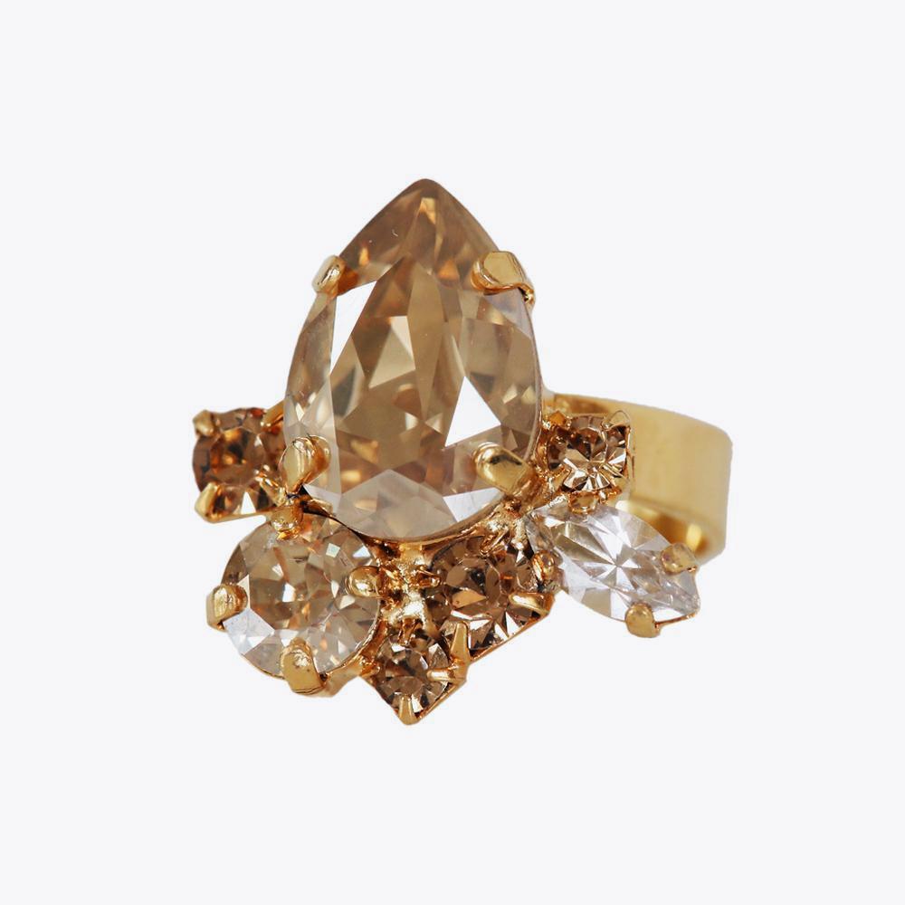 Nami Ring - Golden Shadow Stainless Steel Fashion Jewelry for Women | Elegant Stackable Rings for Daily Wear, Parties & Gifts