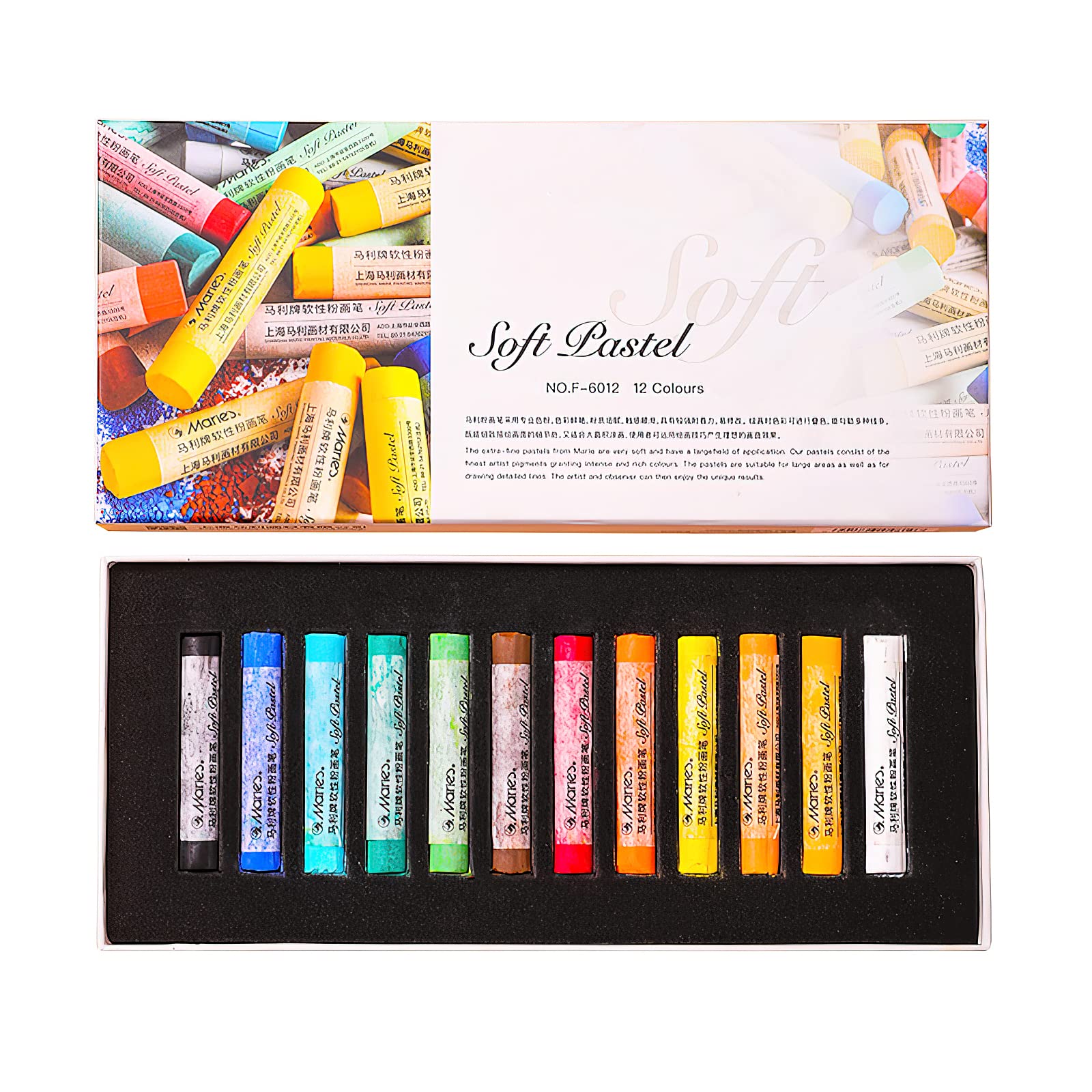 Professional Soft Pastel Chalk Set - 12 Vibrant Colors for Artists, Sketching & Drawing | Ideal for Art Classes, Portraits & Landscape Painting