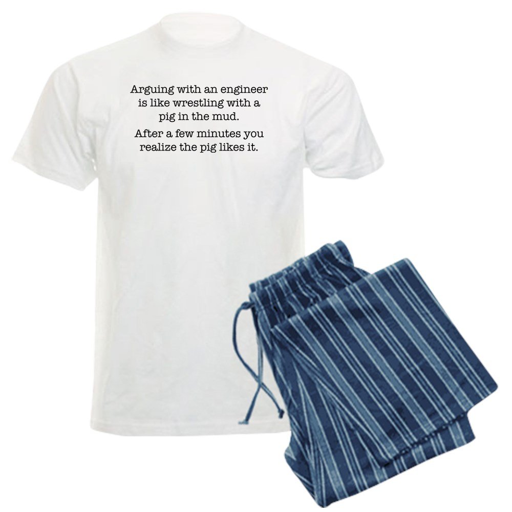 Arguing With An Engineer Men's Lightweight Pajama Set - Funny Engineer Gift, Soft Cotton Sleepwear for Comfortable Nights at Home
